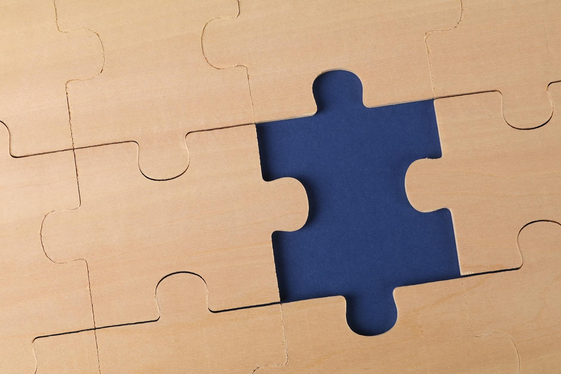 close up photo of an unfinished jigsaw puzzle
